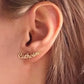 18K Gold Custom Name Earring Studs