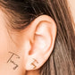 Image of Handwritten Custom Name Earrings featuring custom made earrings in gold